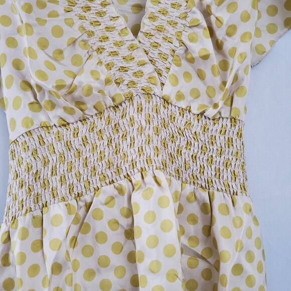 BCBGMaxAzria Polka Dot Bohemian Silk Dress - Picture 3 of 8